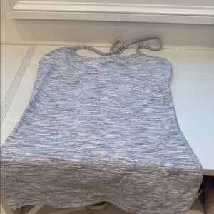 lululemon athletica Gray Striped Tank Top